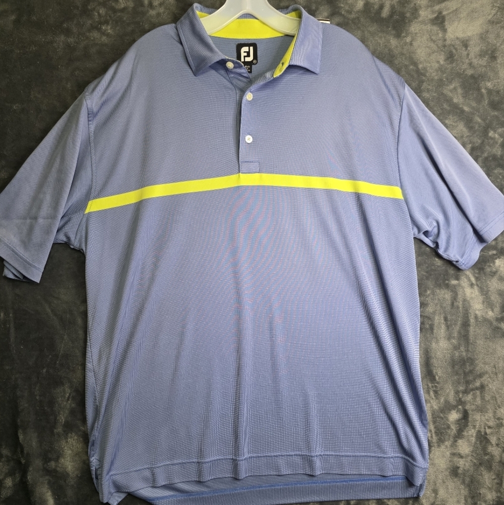 FootJoy Blue and Yellow Men's Shirt